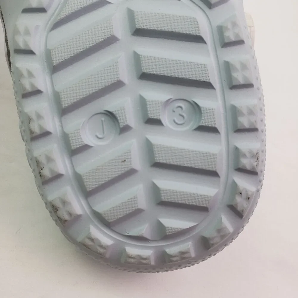 Crocs Fun Lab Kids Size J3 Mineral Blue Frozen II Disney Lined Clog Shoes